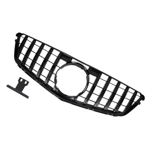 Grille de radiateur avant noire brillante style GT pour Mercedes Classe C W204 C204 2007-2014