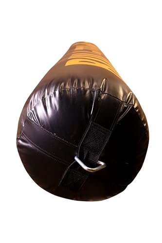 Image of Heavy Duty Filled Punch Bag with Stainless Steel Hanging Chain | Vinyl Material | Boxing MMA | Muay Thai | Taekwondo Kickboxing Fitness & Exercise Training (Gold, 180 CM *35 CM 55KG)