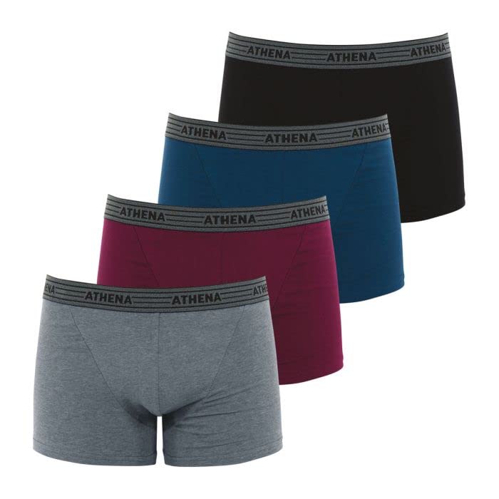 ATHENA Homme Basic Coton Ld40 Boxer, Gris, L EU