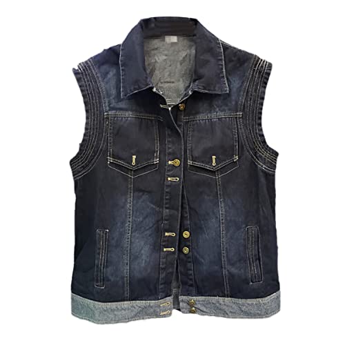 Gilet en jean sans manches style décontracté pour les sorties