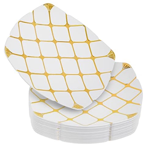 STACKABLES 20 Pack Elegant 10" Plates Cover