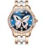 two tone strap with blue dial
