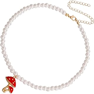 KESYOO Choker Necklace Women's Mushroom Jewelry Elegant Drop Necklace Collecti