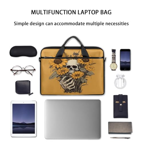 Bolso para portátil con estampado girasol Skull 15 pulgadas miniatura 7