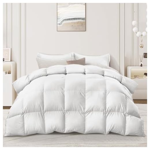 REWARDOWN Kapok Down Comforter King Size, Recycled White Down and Kapok Filling All Season Duvet Insert for Difficulty Falling Asleep & Sleeping Lightly & Afraid of Cold Sleepers (90x106'', White)