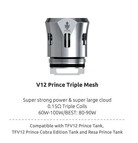 SMOK TFV12 Prince Tripler Mesh Bobines - 0,15 ohm (3 Pièces) Sans nicotine ni tabac - Image 3