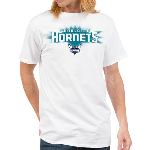 Junk Food NBA - Charlotte Hornets - NBA Spotlight - Officially Licensed Adult Short Sleeve Fan Tee for Men and Women White