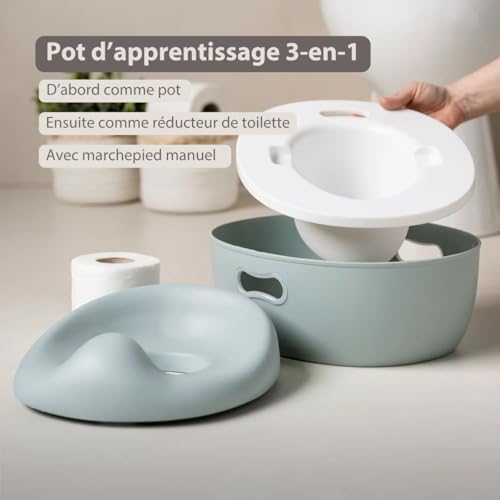 Pot 3en1 pour bébé en ABS et EVA durable Nattou 34 cm - 2