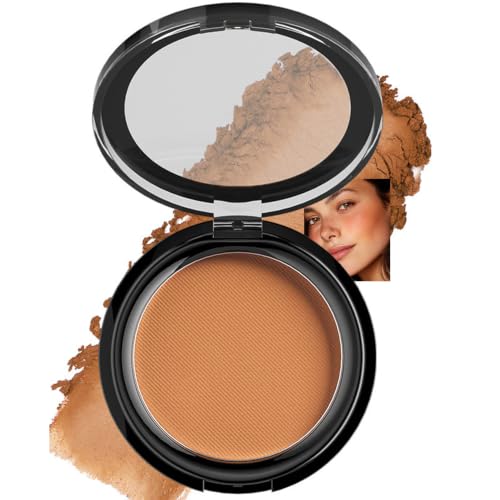 Image of Warm Caramel Matte Bronzer for Women - Pressed Bronzing Powder for Light to Medium Skin, Silky Blendable Face Contour for Cheeks, Jawline, Nose and Hairline, Natural Sun-Kissed Matte Finish