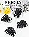 4 Pieces 3.5'' Large Octopus Claw Clips for Thick Long Hair, Big Hair Clips for Women, Strong Hold Hair Claw Clips, Matte Non-slip Jaw Hair Clips (Black)