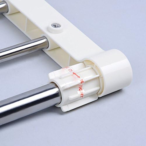BAOYOUNI Extendable Closet Shelf Rod Clothes Hanger Organizer Heavy Duty Metal Storage Rack DIY Separator Divider (55-90cm)