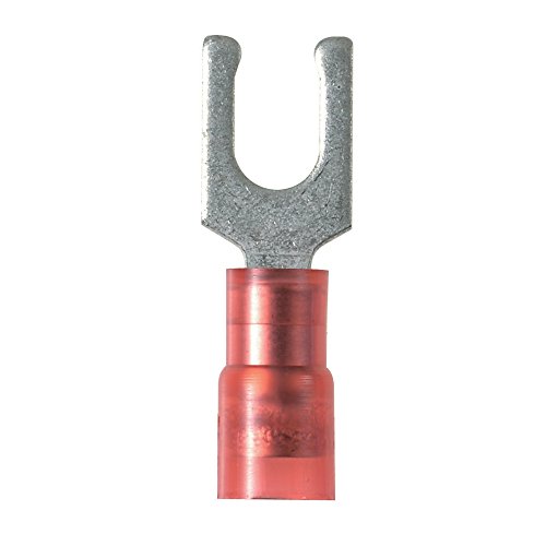 60% Off Discount Panduit PN18-8LF-C Locking Fork Terminal, Nylon Insulated, 22 - 18 AWG, #8 Stud Size, Red (100-Pack)