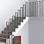 Iron Indoor Stair Railing, U-Shaped Handrails for Indoor Stairs, Modern U Metal Stair Handrail Indoor, Individual Non-Slip Hand Rails for Outdoor Steps, Staircase Handrails (Black A, 95cm)