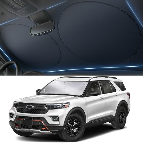 Foldable Windshield Sun Shade for Car – 280T Reflective UV and He...