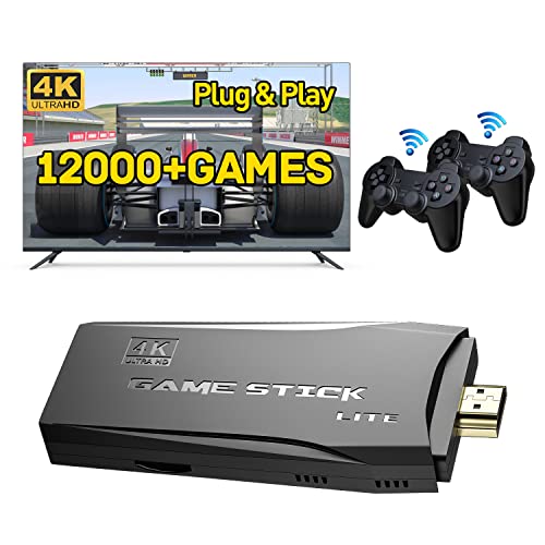 2023 Nostalgia Stick Game,Retro Video Game Stick Lite With 12000+Games,Plug&Play Emulator Console,9 Classic Emulators, 4K Game Stick Supports Hdmi Output,Game System With 2 Wireless Controllers,64Gb #TOP28