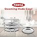 PANCA Stainless Steel Dhokla Maker, Thatte Idli Maker, 3 Big Plates, 16 cm Plates Set With Stand, Fits in all Cookers