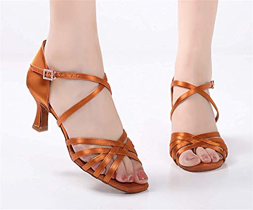 Missfiona LYSB01H6NC696-OTHSPRTSSHOE Womens Classic Braided Dance Shoes Latin Salsa Ballroom Dance Shoes 2.36 Inch Heel thumb #5