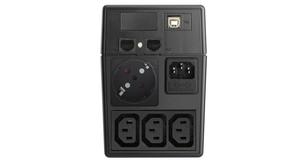 Onduleur Hero Pro Dual Plug 700 - Infosec - UPS PC, écran, Box, TV, 1 Prise FR/Schuko 3 Prises IEC, ASI 700VA/360W