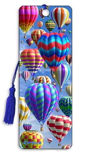 3D Hot Air (Balloons) Bookmark Featuring The Artwork of Royce B Mcclure - by Artgame