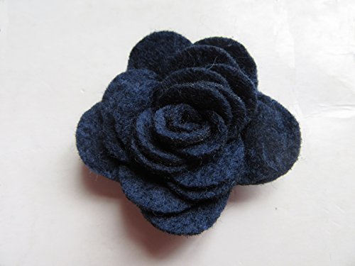 Image of YYCRAFT Pack of 20PCS Felt Rose 1.5 inch 4D Flower Applique /Bow-Navy