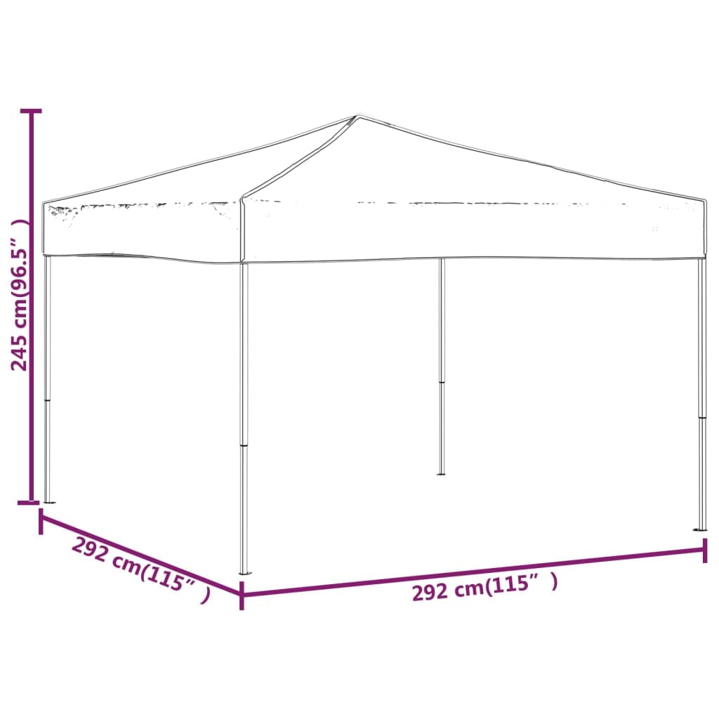 Carpa plegable blanca de 3 x 3 m, de tela Oxford 210D con revestimiento plateado, resistente a los rayos UV y al agua, marco de acero estable, ideal para camping, picnics,