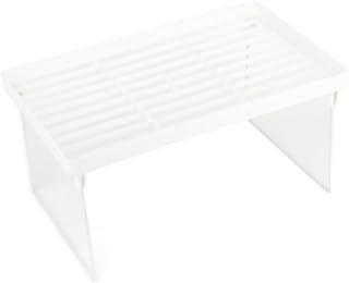 Cabinet Organizer Shelf, White Kitchen Cabinet Storage Shelf Rack Foldable Cabinet Organization Storage Shelves Kitchen Countertop Organizer Multifunction Spice Rack