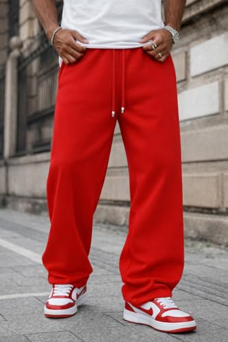 Image of Rockwell Men's Baggy Sweatpants | Cotton Terry Relaxed Fit Joggers for Men | Oversized Streetwear Track Pants | Casual Gym & Everyday Wear| 018