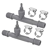 CBTLYSK Ozone Venturi Injector ，3/4" Barbed Inlets/Outlets, 1/4" Ozone Injection Port, for Cold Plunge, Spa, Pool Circulation Pumps or Irrigation