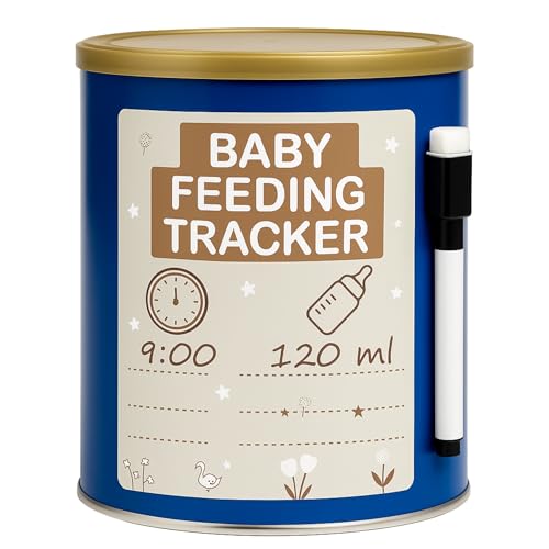 Lavagna magnetica per il monitoraggio dell'ora e della quantità del biberon, con pennarello cancellabile, per lattine di latte o frigorifero