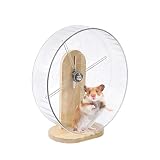 Transparent and Durable: This transparent pet exercise wheel is crafted from shatter-resistant acrylic material, offering a sturdy yet visually appealing solution that allows owners to easily monitor their small animals during use, enhancing both safety and convenience in daily pet care routines