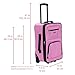 Rockland Fashion Softside Upright Luggage Set, Expandable, Pink, 2-Piece (14/19)