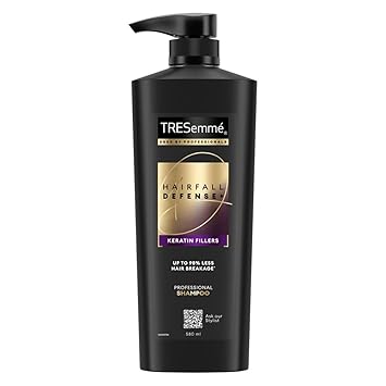 TRESemme Hairfall Defense+ Shampoo 580ml With Keratin Fillers | Longer and Stronger hair | Prevents Hair Fall due to Breakage | Paraben-Free