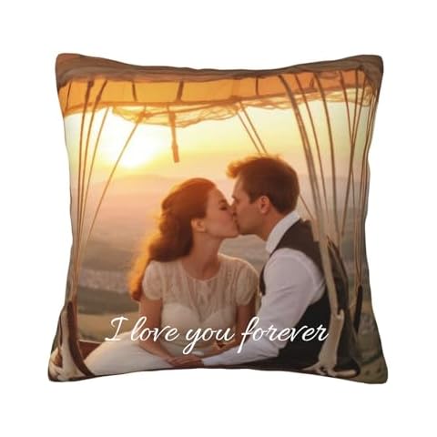TUSDFIT Custom Light Luxury Velvet Pillow with Picture & Text, Customized Photo Pillowcases, Personalized Decorative Memorial Day Pillow Cover Gifts (22x22 inches) Cover