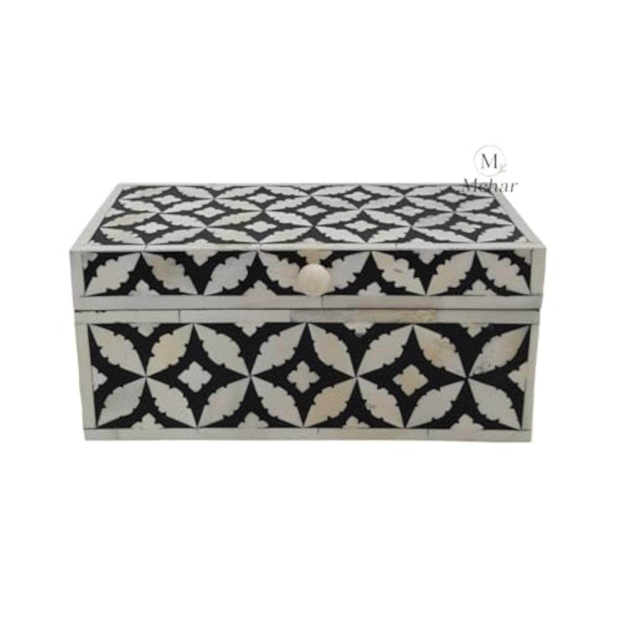 Handmade Bone Inlay Jewellery Box, Elegant Keepsake Gift