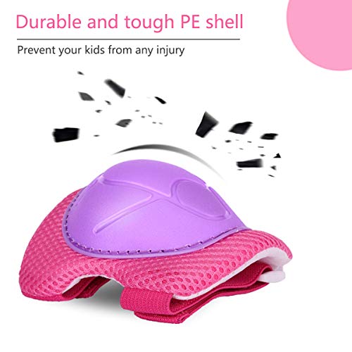 image for eNilecor Knee Pads for Kids, Kids Knee Pads and Elbow Pads Set Protect