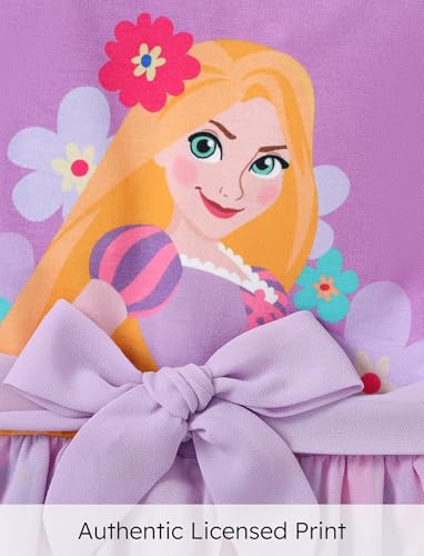 Image of Disney Princess Frozen Elsa Minnie Mouse Stitch Toddler Girl Romper With Skirt Overlay Summer Jumpsuit with Bow 2-6 Years