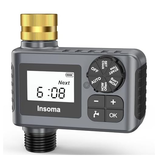 Water Timer for Outdoor Garden Hose, Hose Timer with Rain Delay/Manual Mode, Automatic Drip Irrigation Controller System for Lawn Yard Garden Watering