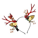 Genérico Diadema de Cuernos de Reno | Tocado De Belleza Que Se Enciende | Diademas Con Orejas De Animal | Para Actuaciones, Accesorios Para Fotos, Reuniones, Ceremonias, Fiestas, Bodas Y Cumpleaños