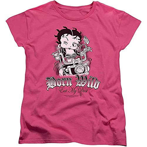 Betty Boop Born Wild Short Sleeve Womens Tee Shirt Cover