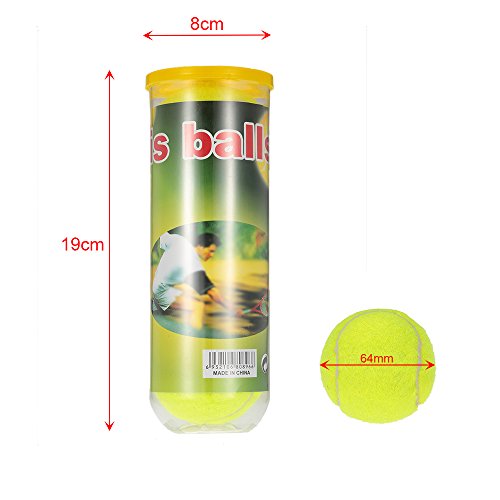 DECDEAL 3PCS / Can Tennis Training Bola Practice Training alta resiliência da bola de tênis durável