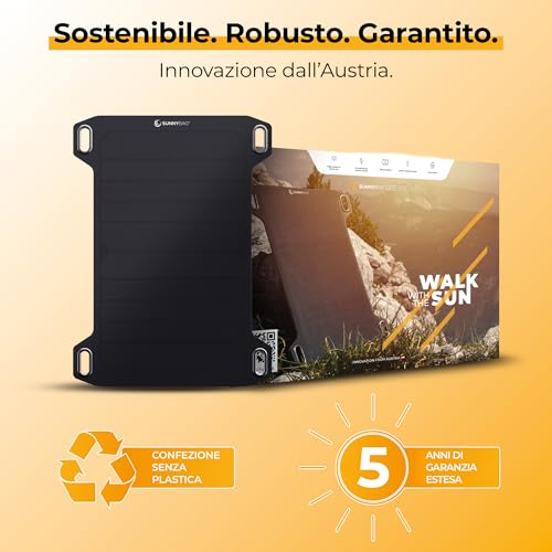 Sunnybag Leaf Mini | Pannello Solare Portatile Da 5 Watt | Efficiente, Impermeabile, Ultra Leggero, 158 G | Caricatore Solare Con Porta Usb Per Cellulare, Smartphone, Power Bank | Ideale Per - 7