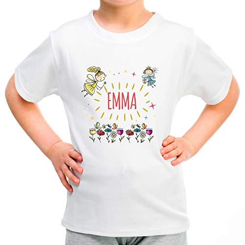 Camiseta Infantil Personalizada con Nombre/Texto. Regalos Infantiles Personalizados. Manga...