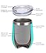 SUNWILL Vacuum Insulated Wine Tumbler with Lid (Teal), Stemless Stainless Steel Insulated Wine Glass 12oz, Double Wall Durable Coffee Mug, for Champaign, Cocktail, Beer, Office use