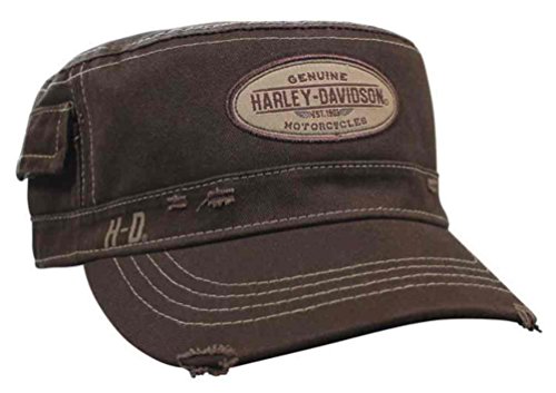 Harley-Davidson Men's Embroidered Genuine Oval Painter's Cap, Brown PC21639