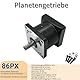 Nema 34 Planetengetriebe Übersetzung 10:1 Übersetzungsverhältnis Backlash 18 arcmin 3000RPM Getriebekopf für 14mm Antriebswelle Nema34 57mm Schrittmotor, Untersetzungsgetriebe mit Schraube für CNC