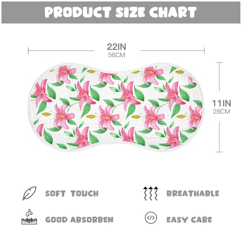 Flower Leaves Baby Burp Cloths Baby Bibs Burp Clothes Cotton Burping Cloths for Babies Burp Cloth Curved Absorbent Washcloths for 22x11IN Newborn Baby Essentials,2 Pack3