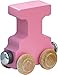 Maple Landmark NameTrain Pastel Letter Car I - Made in USA (Pink)