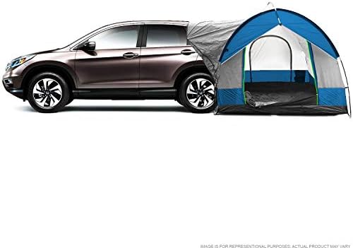 North East Harbor NEH Universal SUV Camping Tent - Up to 8-Person Sleeping Capacity, Includes Rainfly and Storage Bag - 8' W x 8' L x 7.2' H - Gray and Blue