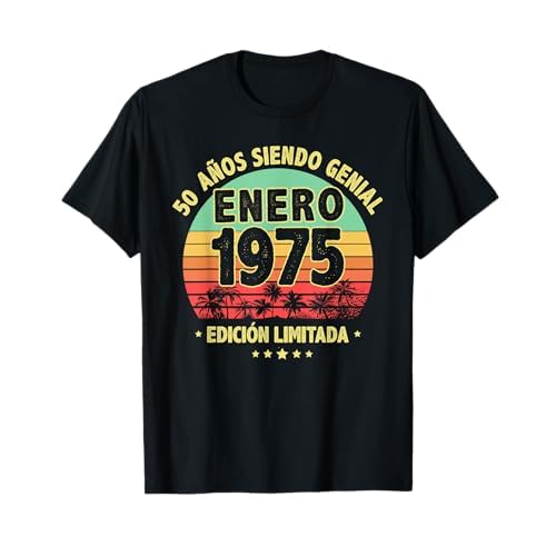 Enero 1975 50 Años Hombre Cumpleaños Regalo Enero 1975 Camiseta
