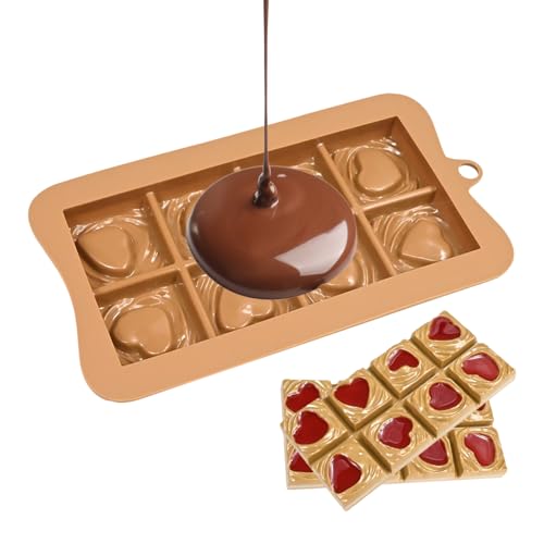 Moldes De Chocolate Y Caramelo - Antiadherente Flexible | Moldes Desmontables Para Barras De Proteína Y Energía,para Hogar, Cocina, Detalles de Fiesta, Actividades Infantiles y Manualidades